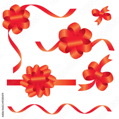 vector red bow