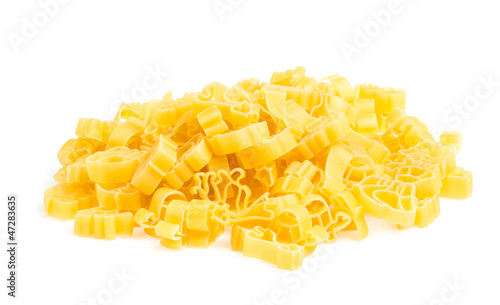 Raw yellow Italian pasta