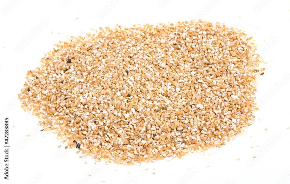 Pearl barley heap isolated on white Pearl barley heap isolated on white