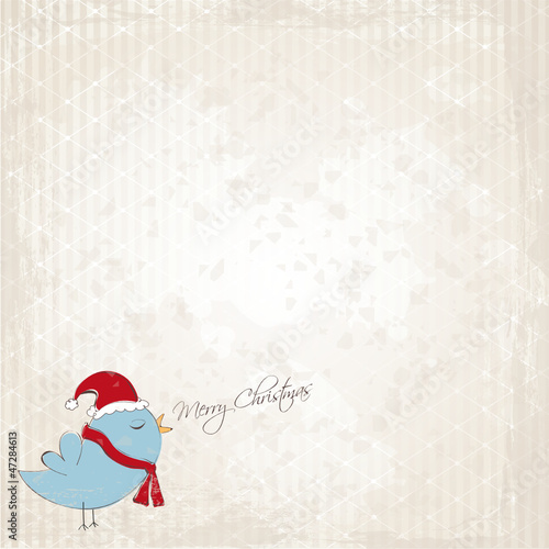 Vogel zwitschert "Merry Christmas"