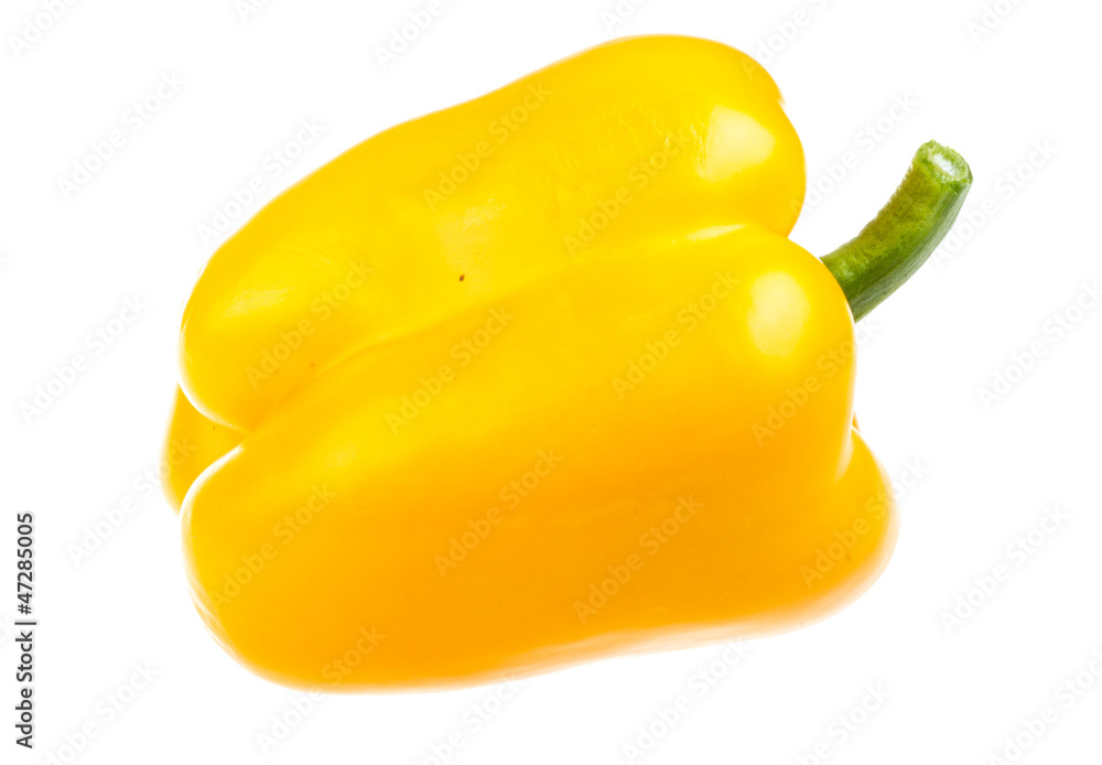 sweet yellow pepper isolated on white background sweet yellow pepper isolated on white background