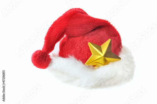 étoile dorée sur bonnet de Noël