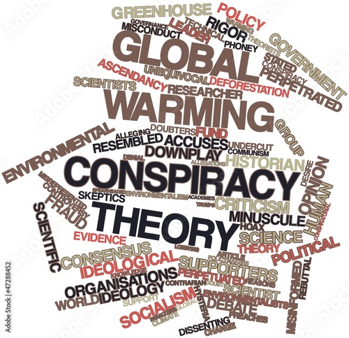 Word cloud for Global warming conspiracy theory photo
