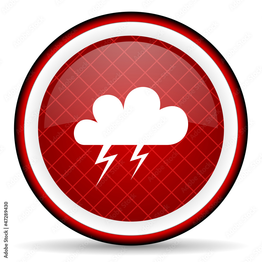 weather red glossy icon on white background weather red glossy icon on white background