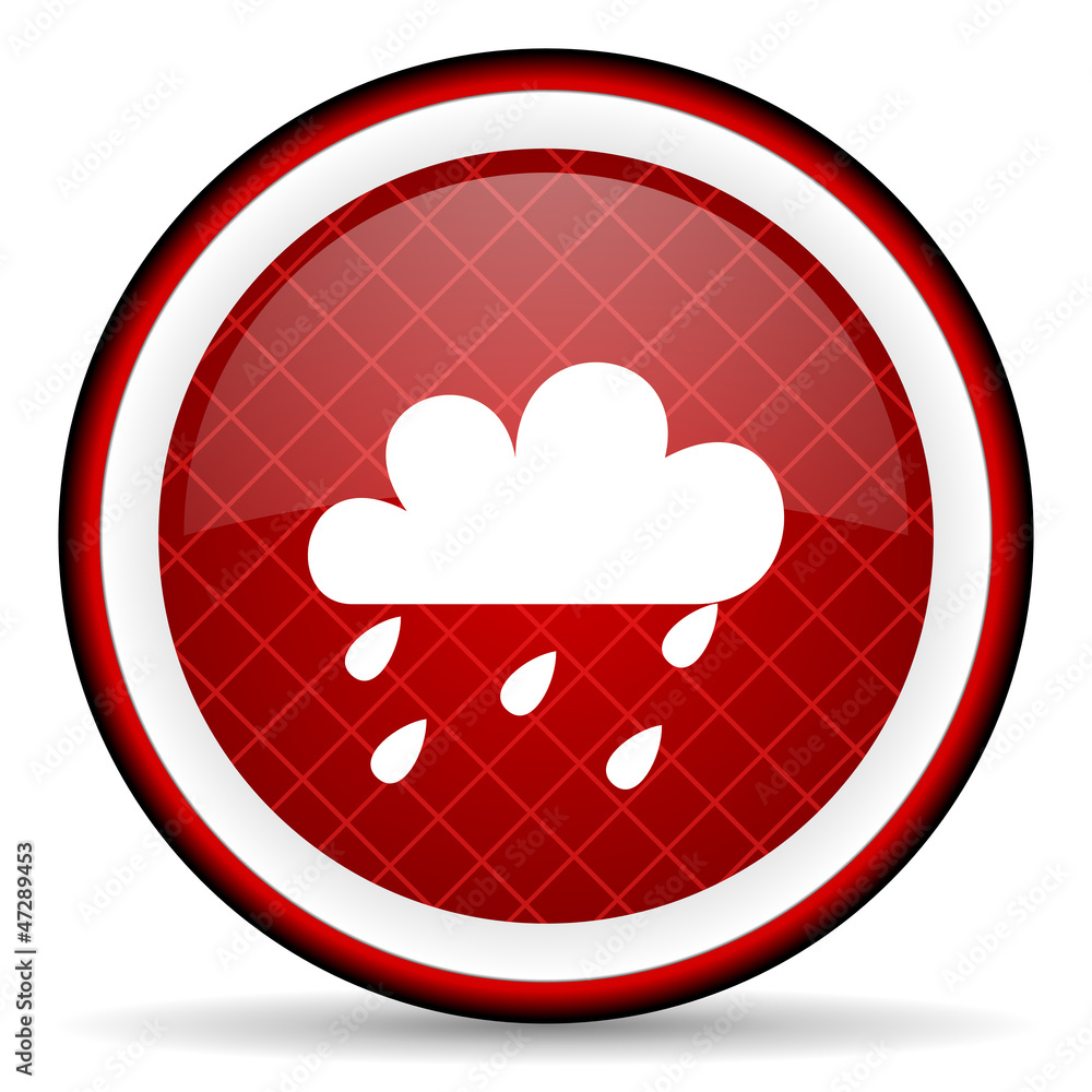 weather red glossy icon on white background weather red glossy icon on white background
