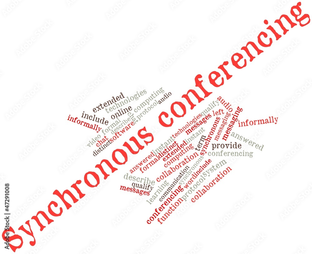 Word cloud for Synchronous conferencing