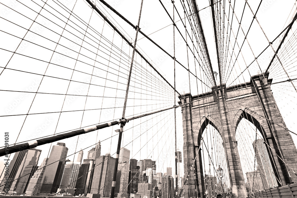Naklejka premium Most Manhattan, Nowy Jork. USA.