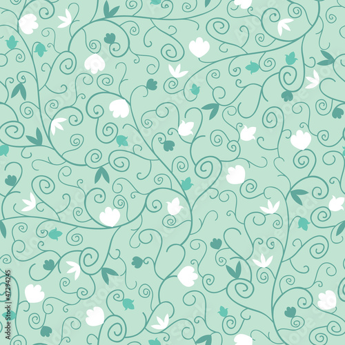 Vector Textured Colorful Branches Seamless Pattern Background