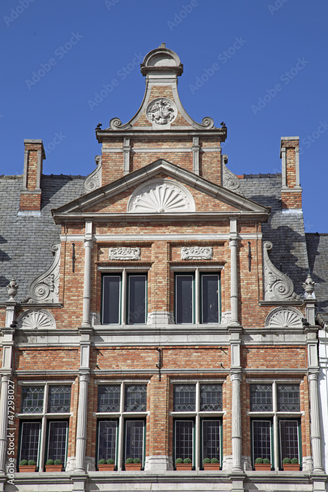 Historischer Giebel, Brügge, Belgien
