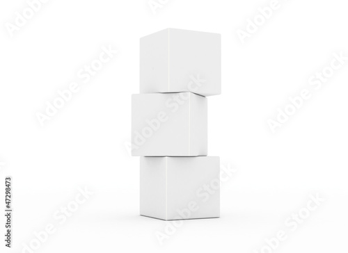 Принти на полотні Cubes stacked building concept 3d