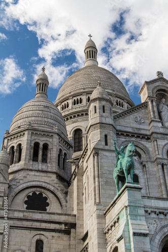 The external architecture of Sacre Coeur, Montmartre, Paris, Fra