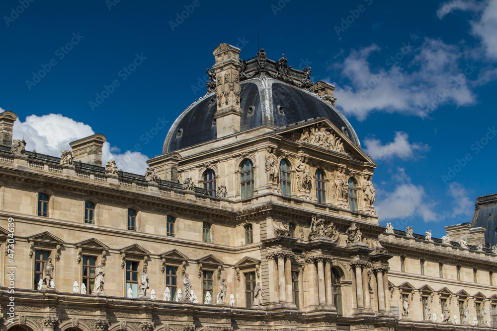 PARIS - JUNE 7: Louvre building on June 7, 2012 in Louvre Museum