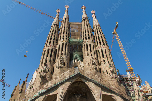 BARCELONA, SPAIN -JUNE 25: Sagrada Familia on JUNE 25, 2012: La