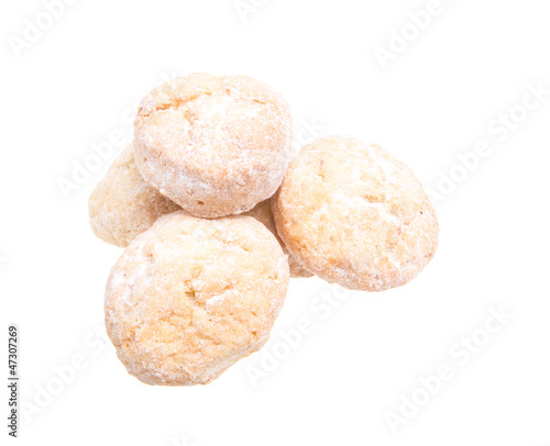 sweet cookies isolated on a white background