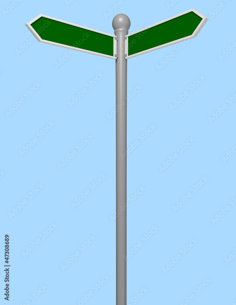 3d Render of a Blank Street Sign 3d Render of a Blank Street Sign