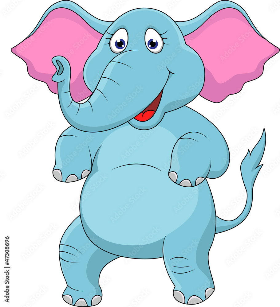 Obraz premium Happy elephant cartoon