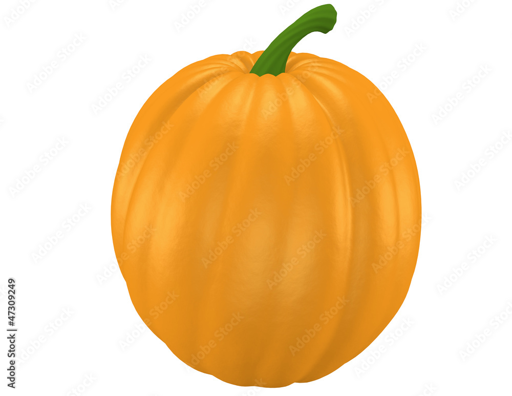 3d Render of a Pumpkin Isolated on White 3d Render of a Pumpkin Isolated on White