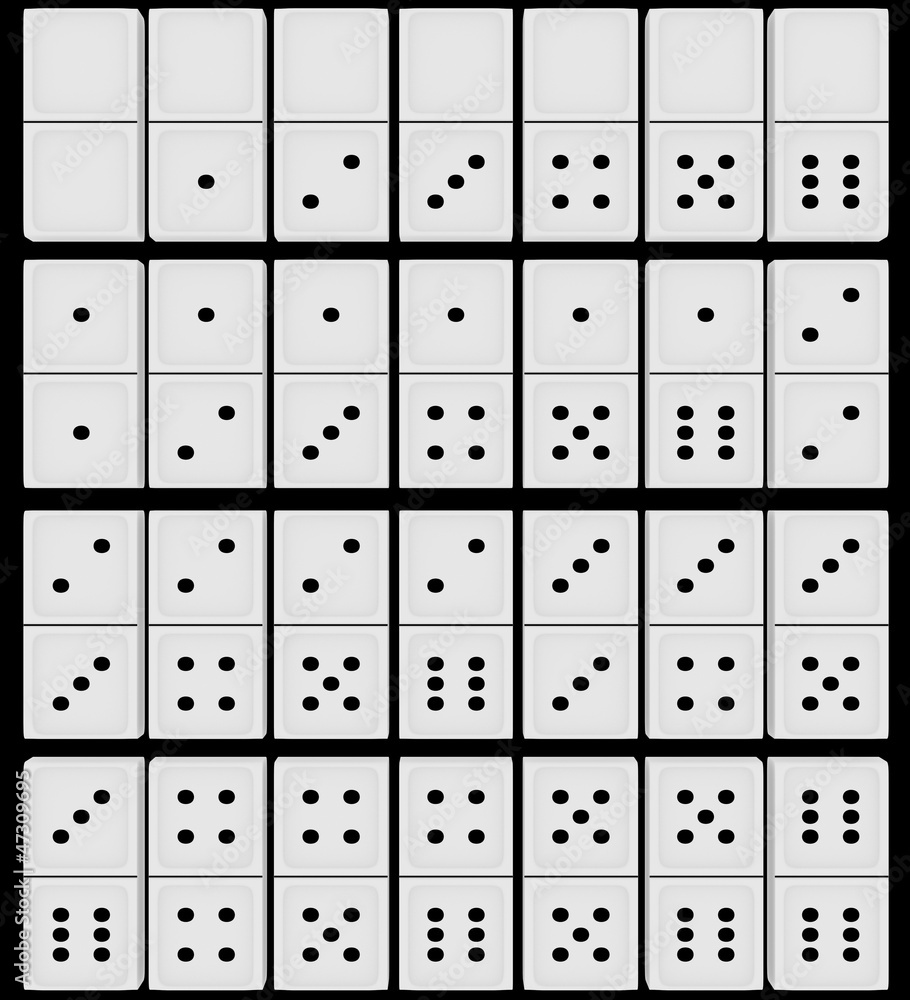 3d Render of a set of Dominoes 3d Render of a set of Dominoes