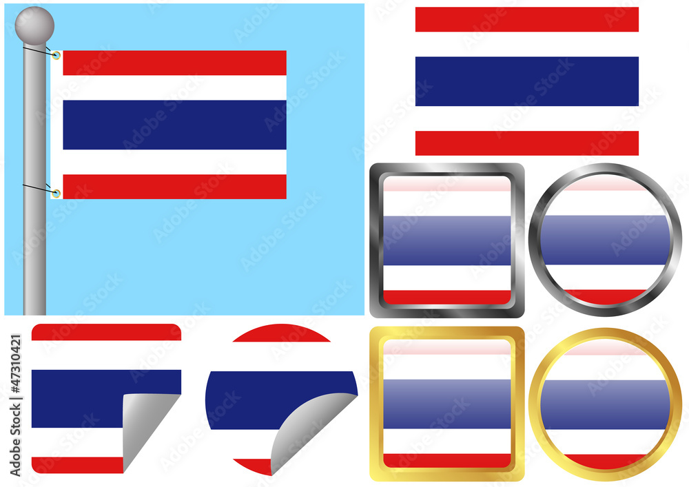 Flag Set Thailand Flag Set Thailand