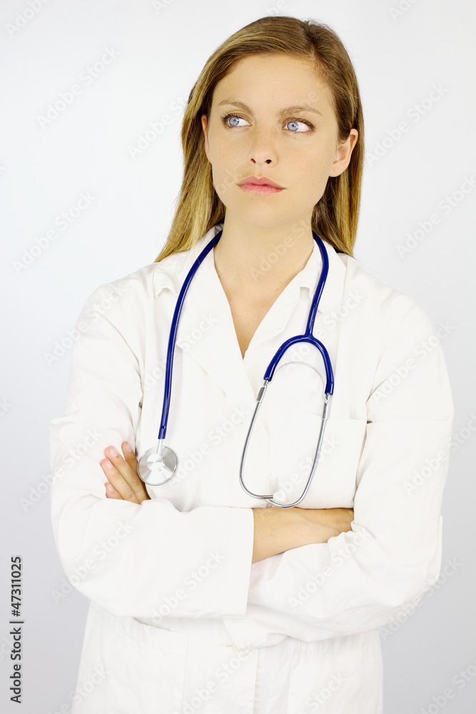 Beautiful serious female doctor Beautiful serious female doctor