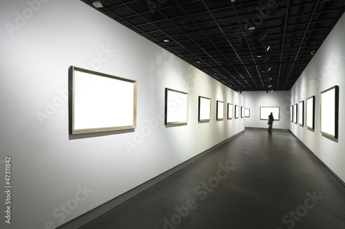 empty frames in museum