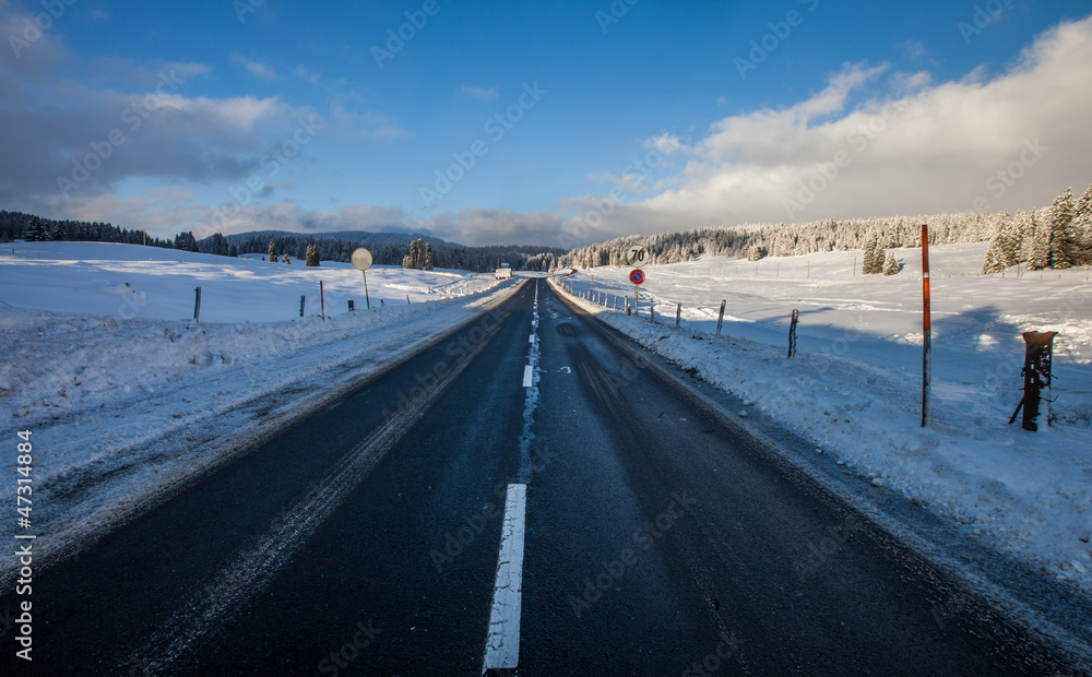 Swiss Rural Road Winter Swiss Rural Road Winter