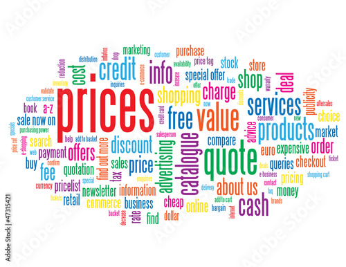 "PRICES" Tag Cloud (products services quote info button contact)