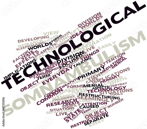 Photography Word cloud for Technological somnambulism