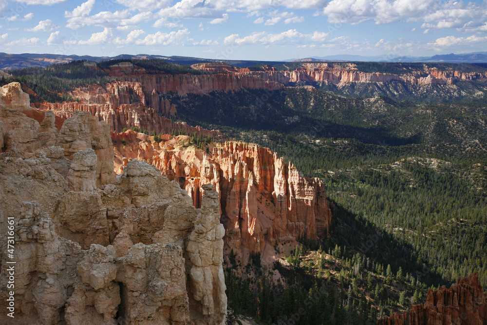 Great spires carved away by erosion in Bryce Canyon National Par Great spires carved away by erosion in Bryce Canyon National Par