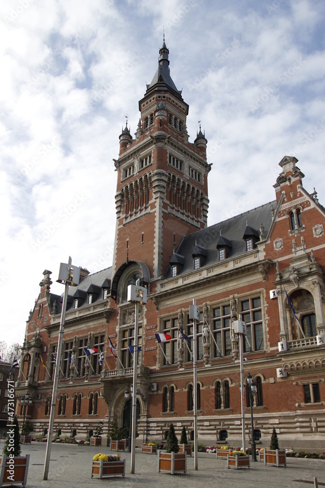 Obraz premium Hôtel de ville à Dunkerque, France