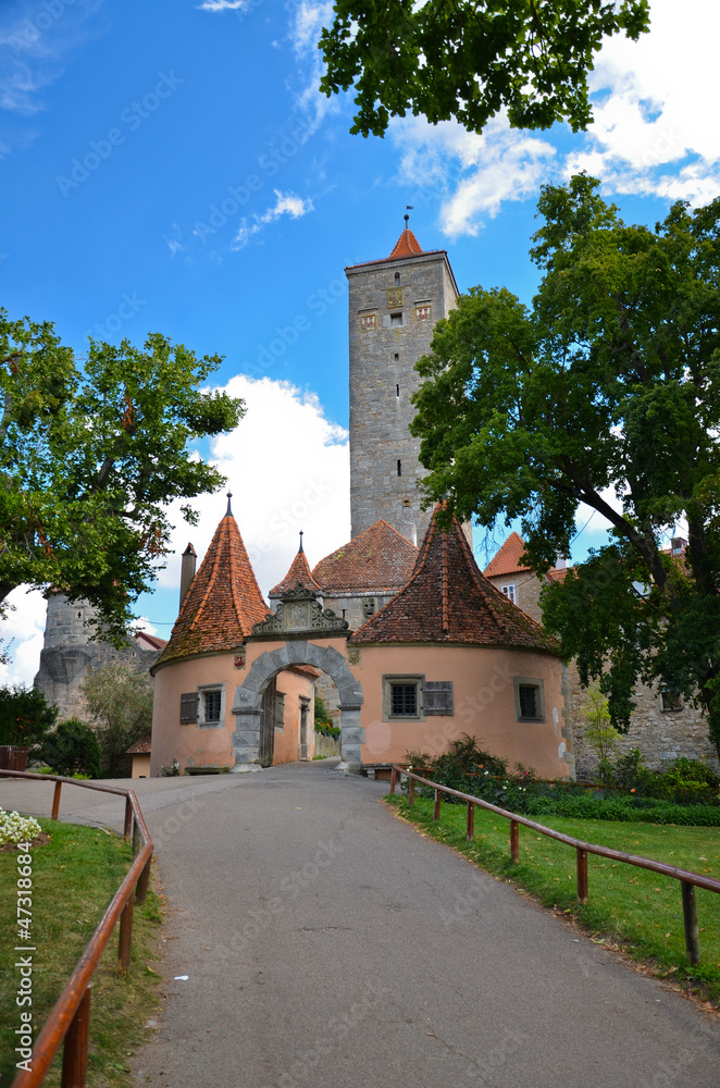 Rothenburg ob der Tauber, porta del castello