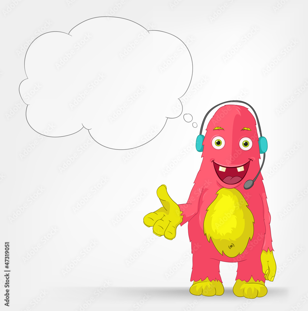 Obraz premium Funny Monster. Communication.