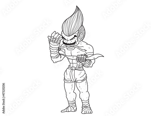 Muay thai,character cartoon 1.