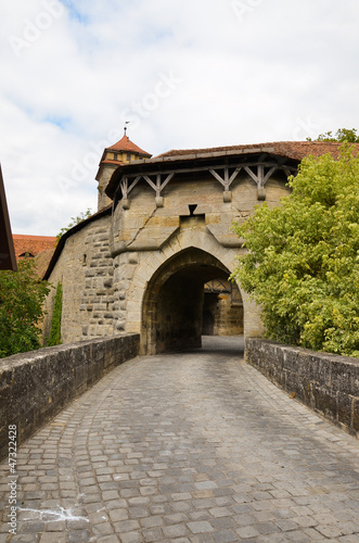 Rothenburg ob der Tauber,porta d'ingresso bastia dell'ospedale 2