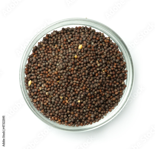 Black mustard in a bowl