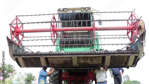 old harvester repair