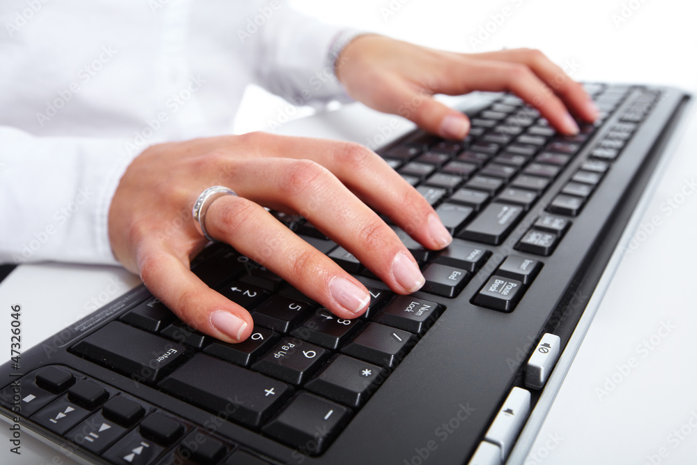 Hand with a computer mouse. Hand with a computer mouse.