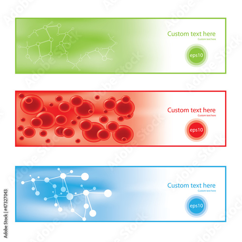 Molecule colorful background banners