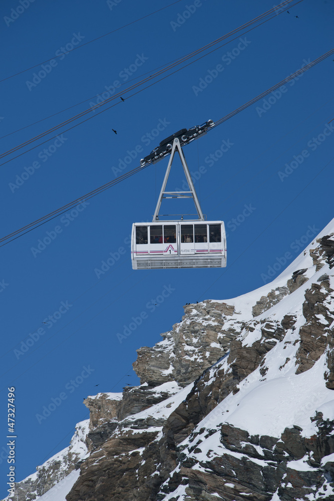 cableway to the Plateau Rosa