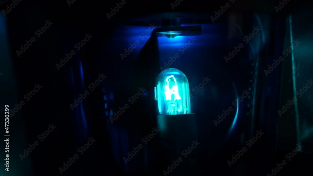 Blue Police Flashlight Close Up Blue Police Flashlight Close Up