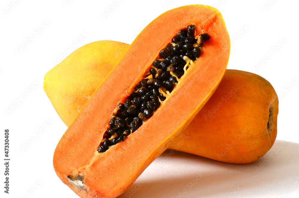 Ripe papaya is rich in betacarotene. Ripe papaya is rich in betacarotene.