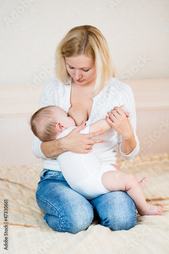 sweet mother breast feeding...