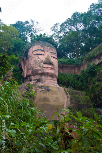Cuadro en lienzo The giant buddha of Leshan  Sichuan province  China