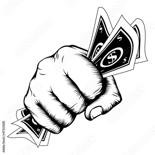 Hand Fist With Cash Illustr...