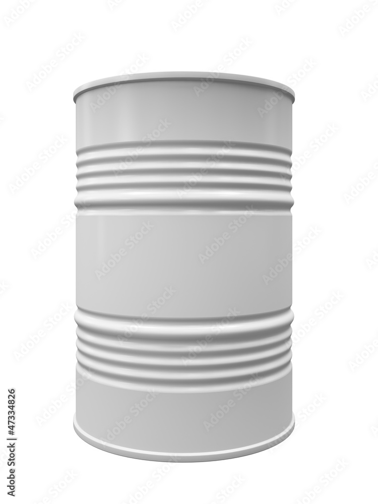 Metal barrel isolated on white background illustration Metal barrel isolated on white background illustration