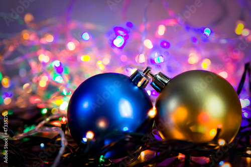 Two Christmas balls