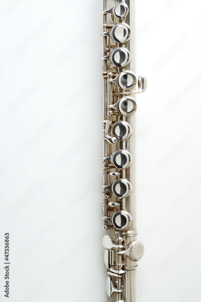 Fototapeta premium Flute on a white background, with copy space