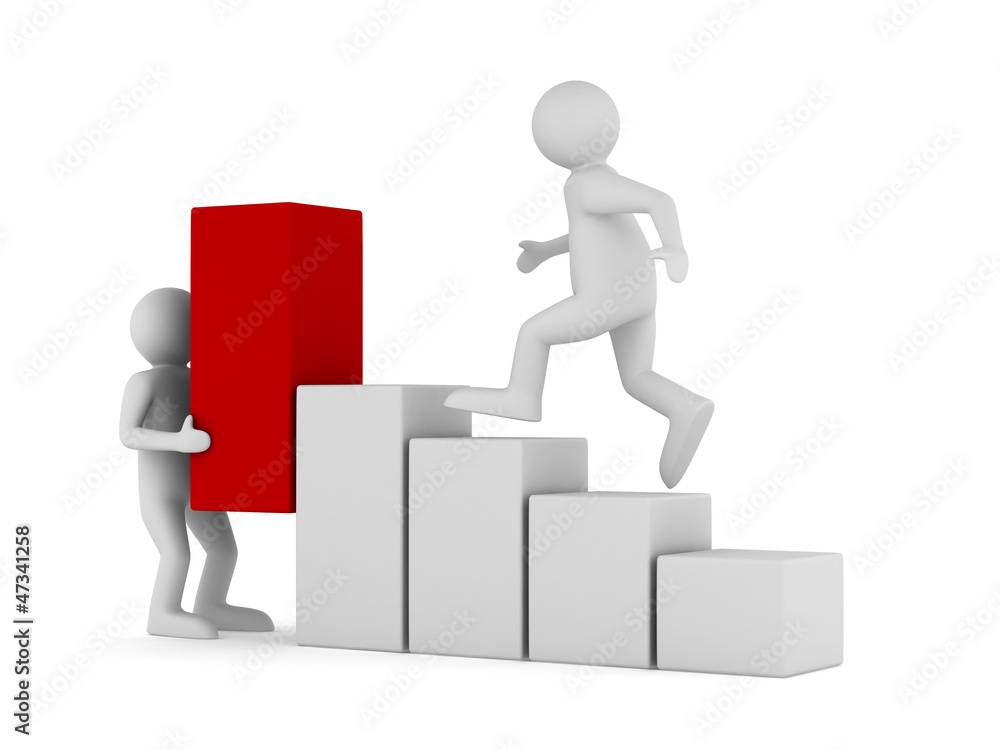 financial diagramme on white background. Isolated 3D image financial diagramme on white background. Isolated 3D image
