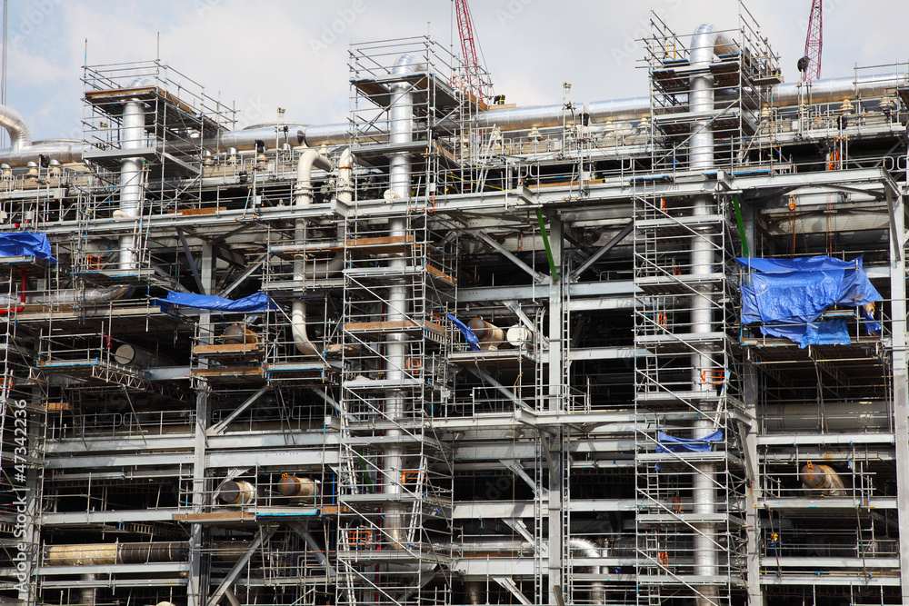 Drilling platform under construction