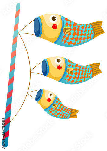 Japanese koi carp windsocks